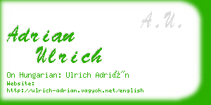 adrian ulrich business card